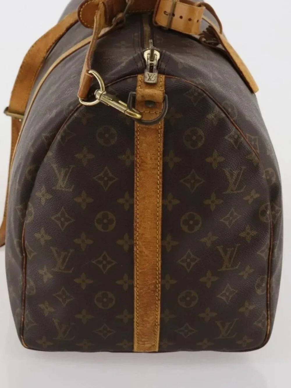 LOUIS VUITTON Monogram Keepall Bandouliere 55 Boston Bag M41414 LV Auth 185696